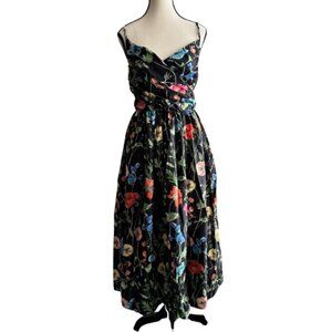 H&M GORGEOUS LONG FLORAL DESIGN COTTON DRESS, SZ.L
